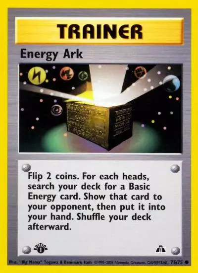 Energy Ark 75/75 Neo Discovery Pokemon card
