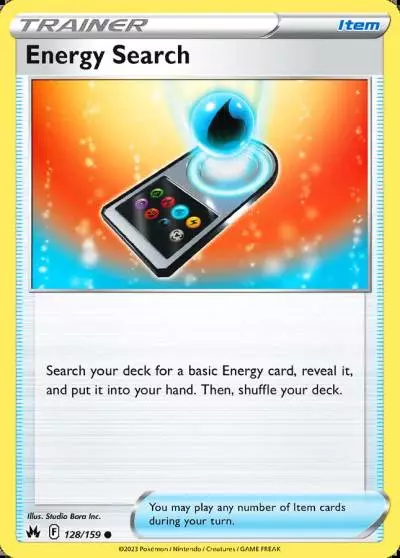 Energy Search 128/159 Crown Zenith Pokemon card
