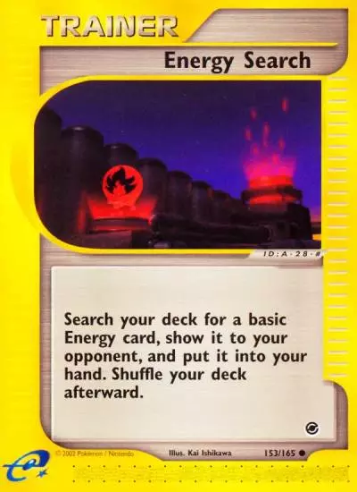 Energy Search 153/165 Expedition Base Set Pokemon card