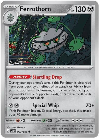 Ferrothorn 63/86 Chaos Rising Pokemon card
