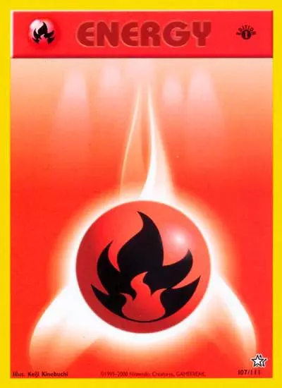 Fire Energy 107/111 Neo Genesis Pokemon card