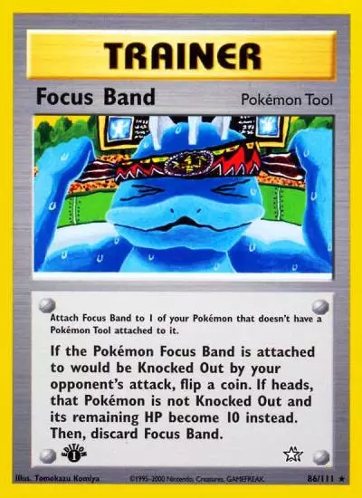 Focus Band 86/111 Neo Genesis Pokemon card