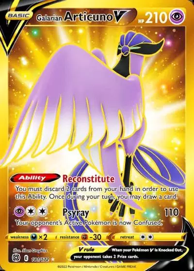 Galarian Articuno V 181/172 Brilliant Stars Pokemon card