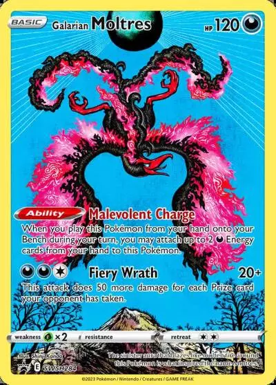 Galarian Moltres SWSH284/307 SWSH Black Star Promos Pokemon card