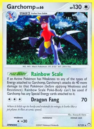 Garchomp 9/123 Mysterious Treasures Pokemon card