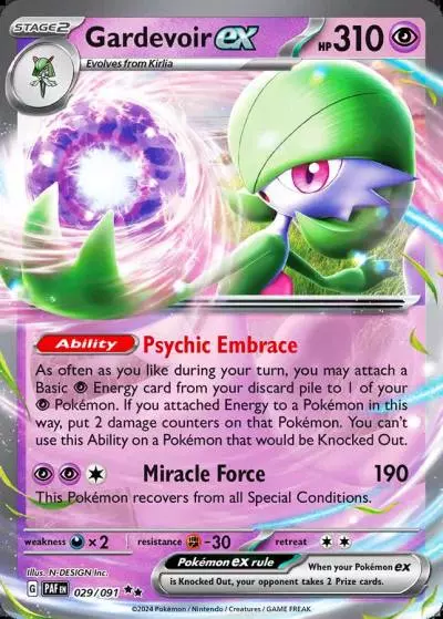 Gardevoir ex 29/91 Paldean Fates Pokemon card