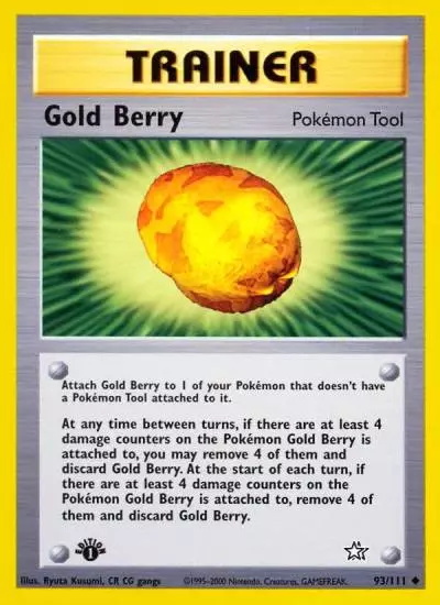 Gold Berry 93/111 Neo Genesis Pokemon card