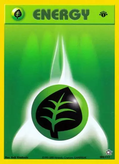 Grass Energy 108/111 Neo Genesis Pokemon card