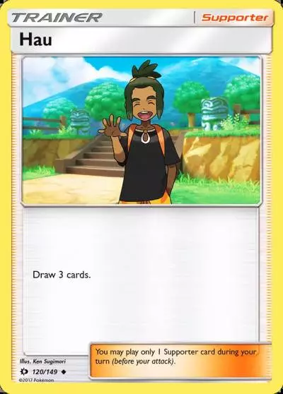 Hau 120/149 Sun & Moon Pokemon card