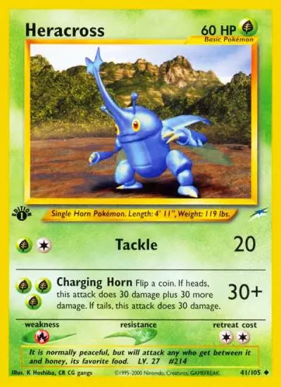 Heracross 41/105 Neo Destiny Pokemon card