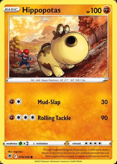 Hippopotas 79/189 Astral Radiance Pokemon card
