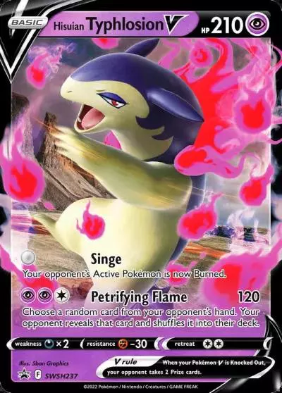 Hisuian Typhlosion V SWSH237/307 SWSH Black Star Promos Pokemon card
