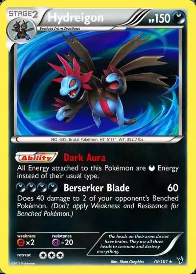 Hydreigon 79/101 Noble Victories Pokemon card