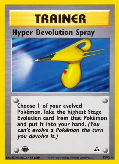 Hyper Devolution Spray 73/75 Neo Discovery Pokemon card
