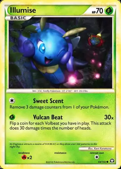 Illumise 64/102 HS—Triumphant Pokemon card