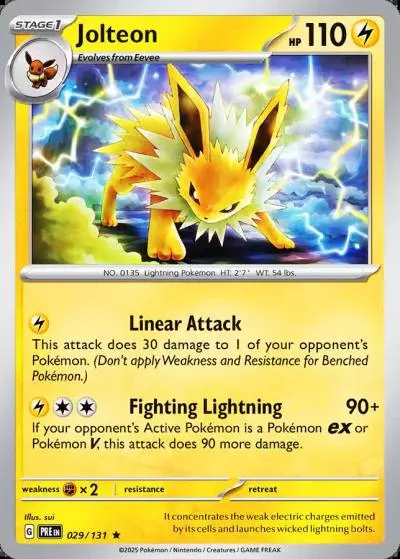 Jolteon 29/131 Prismatic Evolutions Pokemon card