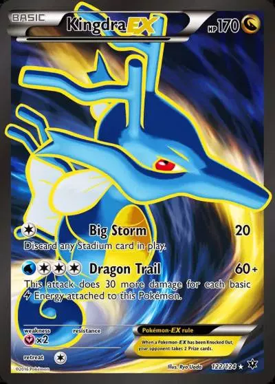 Kingdra-EX 122/124 Fates Collide Pokemon card