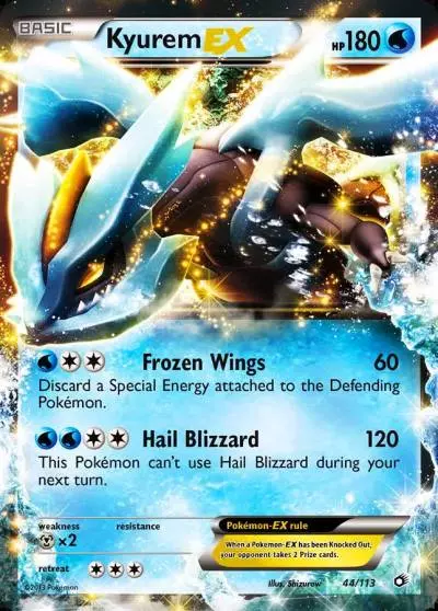 Kyurem-EX 44/113 Legendary Treasures Pokemon card