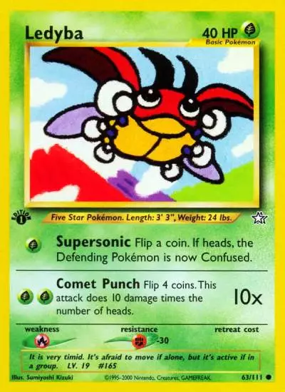 Ledyba 63/111 Neo Genesis Pokemon card