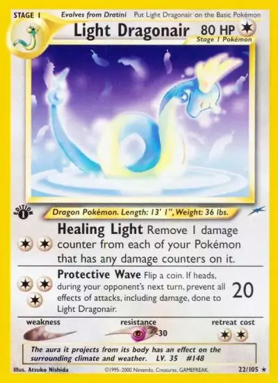 Light Dragonair 22/105 Neo Destiny Pokemon card