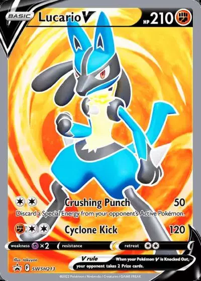Lucario V SWSH213/307 SWSH Black Star Promos Pokemon card