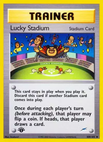 Lucky Stadium 100/105 Neo Destiny Pokemon card