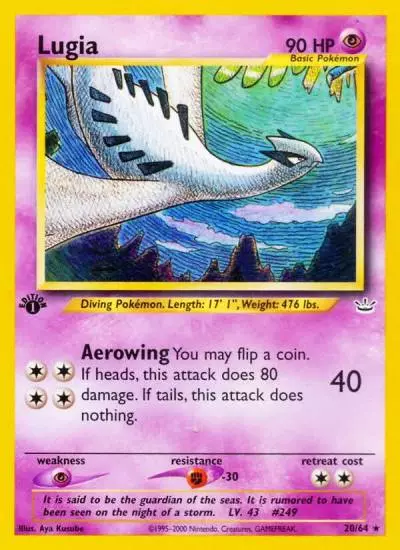 Lugia 20/64 Neo Revelation Pokemon card