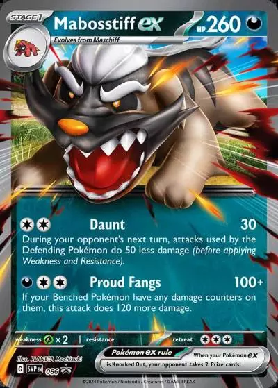 Mabosstiff ex 86/165 Scarlet & Violet Black Star Promos Pokemon card
