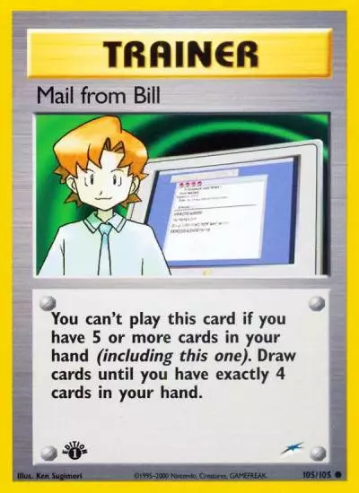 Mail from Bill 105/105 Neo Destiny Pokemon card