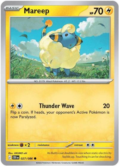 Mareep 27/86 Chaos Rising Pokemon card