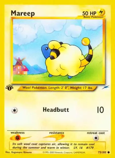 Mareep 75/105 Neo Destiny Pokemon card