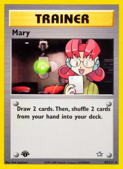 Mary 87/111 Neo Genesis Pokemon card