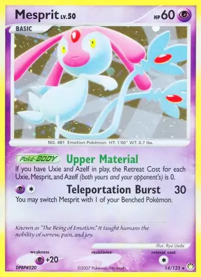Mesprit 14/123 Mysterious Treasures Pokemon card