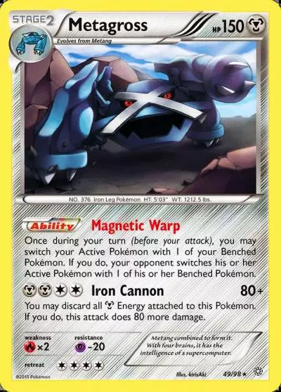 Metagross 49/98 Ancient Origins Pokemon card