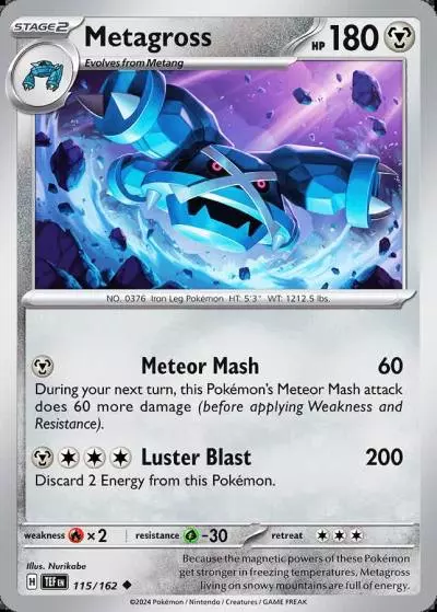 Metagross 115/162 Temporal Forces Pokemon card