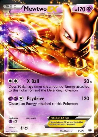 Mewtwo-EX 54/99 Next Destinies Pokemon card