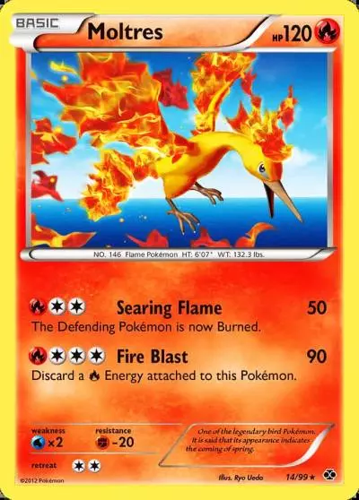 Moltres 14/99 Next Destinies Pokemon card