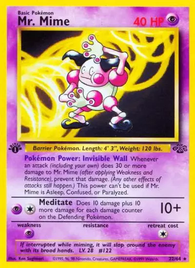 Mr. Mime 22/64 Jungle Pokemon card