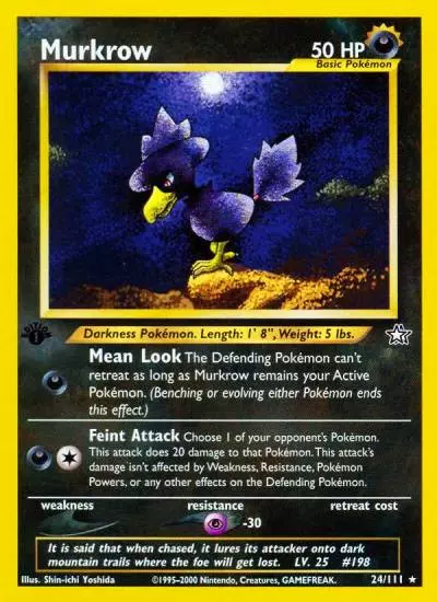 Murkrow 24/111 Neo Genesis Pokemon card