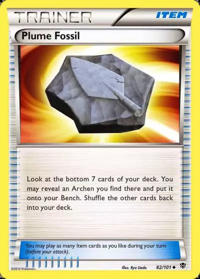 Plume Fossil 82/101 Plasma Blast Pokemon card