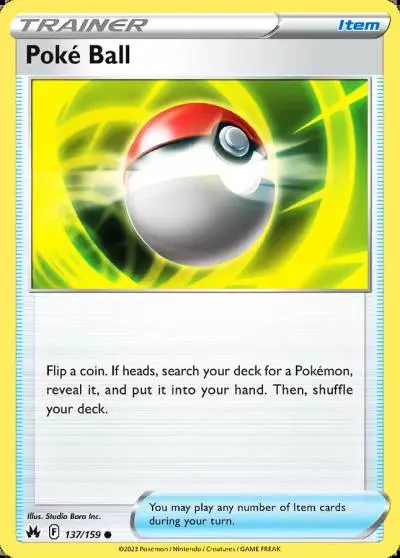 Poké Ball 137/159 Crown Zenith Pokemon card