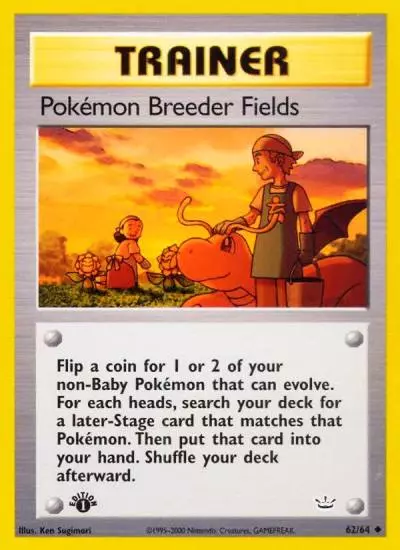 Pokémon Breeder Fields 62/64 Neo Revelation Pokemon card