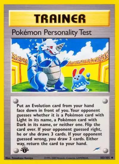 Pokémon Personality Test 102/105 Neo Destiny Pokemon card