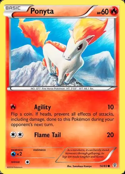 Ponyta 14/83 Generations Pokemon card