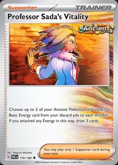 Professor Sada's Vitality 170/182 Paradox Rift Pokemon card