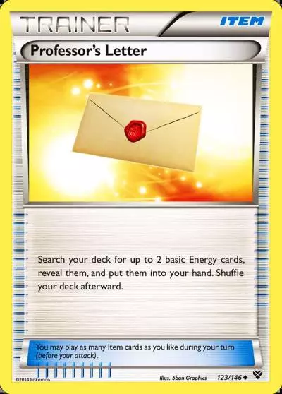 Professor's Letter 123/146 XY Pokemon card