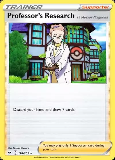 Professor's Research (Professor Magnolia) 178/202 Sword & Shield Pokemon card