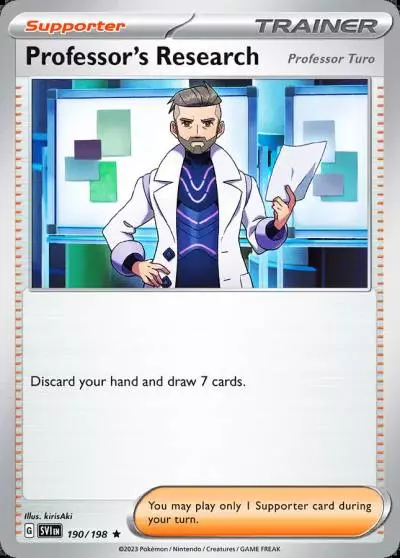 Professor's Research (Professor Turo) 190/198 Scarlet & Violet Pokemon card