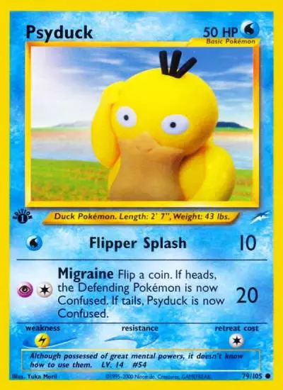 Psyduck 79/105 Neo Destiny Pokemon card