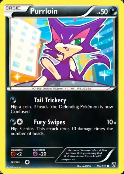 Purrloin 82/135 Plasma Storm Pokemon card